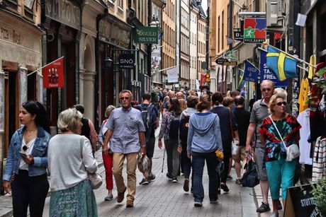 Stokholm, kupovina, šoping, ljudi, šetnja