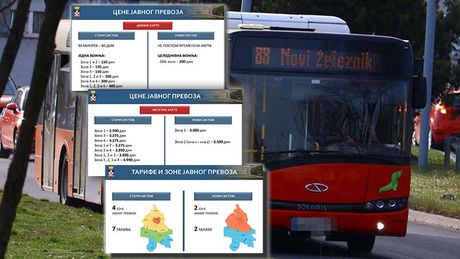 Gradski prevoz saobraćaj autobus cene tarife zone