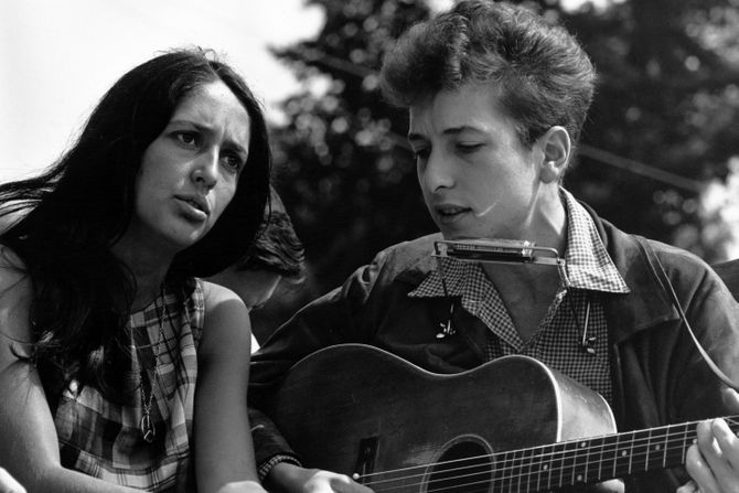 Joan Baez and Bob Dylan