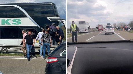 Autobus sa đacima udario u ogradu posle isključenja za Kragujevac ka Nišu
