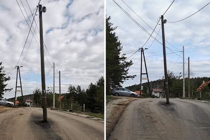 Divčibare, bandera nasred puta