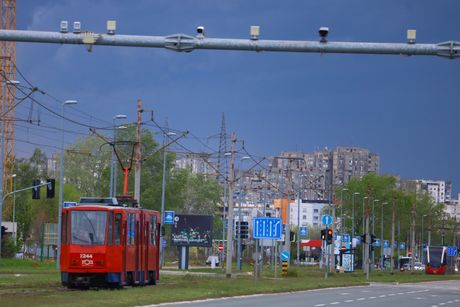 Tramvaj Novi Beograd Nevreme oblaci