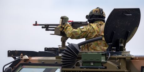 Avalon Australija vojnik vojska oklopno vozilo mitraljez