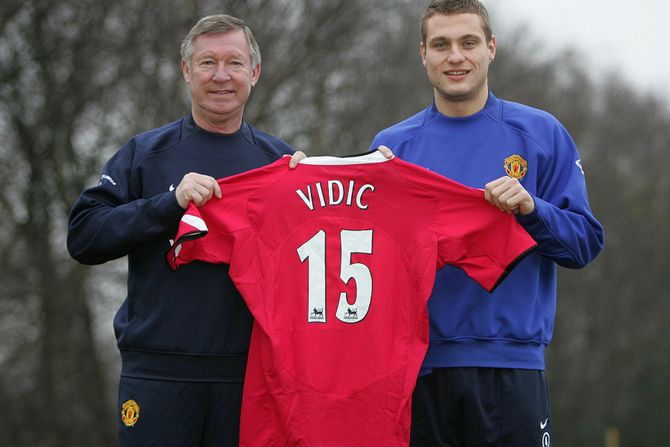 Nemanja Vidić, Aleks Ferguson, FK Mančester junajted Nemanja Vidić, Aleks Ferguson, FK Mančester junajted