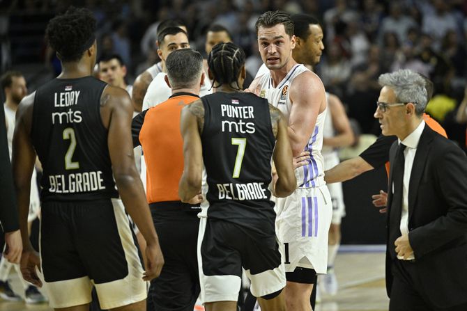 KK Partizan; KK Real madrid, Evroliga, Kevin Panter, Mario Hezonja, Zek Ledej