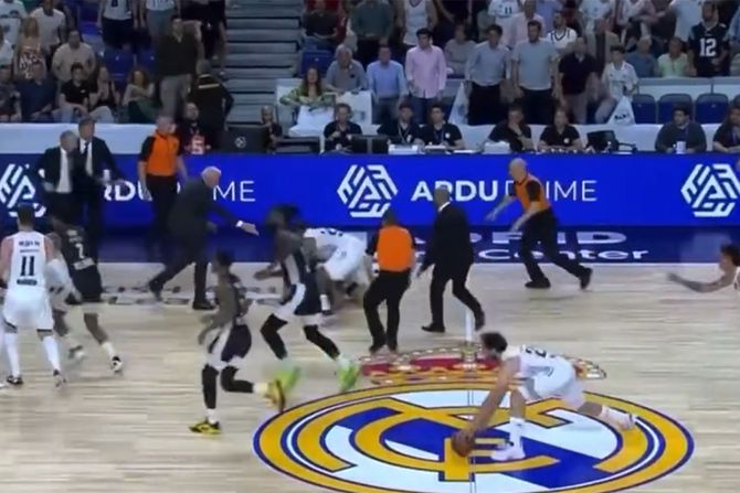 Tuča Košarka Real Madrid Partizan