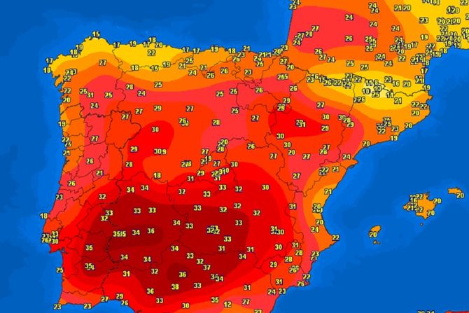 Temperature vazduha u četvrtak posle podne