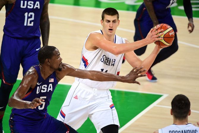 Nikola Jokić, Kevin Durent, Košarkaška reprezentacija Srbije, Košarkaška reprezentacija SAD Nikola Jokić, Kevin Durent, Košarkaška reprezentacija Srbije, Košarkaška reprezentacija SAD