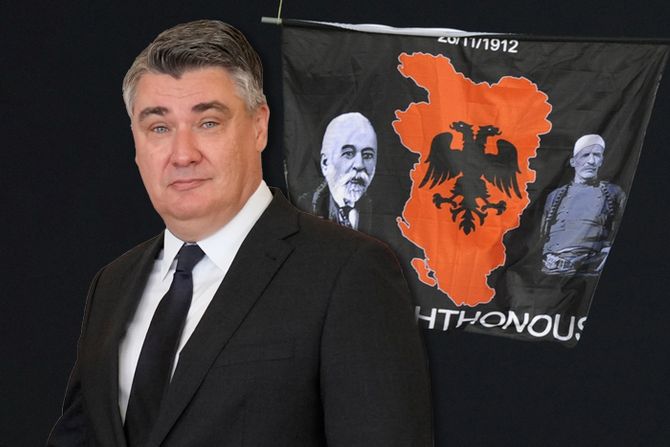 Zastava velike Albanije i Zoran Milanović