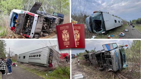 Mađarska prevrnuti autobus sa srpskim turistima pasoš