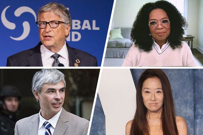 Bill Gates  Larry Page   Oprah Winfrey  Vera Wang