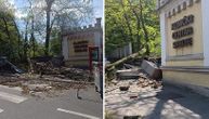 Potpuni haos ispred Kliničkog centra Srbije: Olujni vetar sravnio ogradu sa zemljom