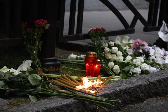 Paljenje sveća cveće pucnjava u školi OŠ Vladislav Ribnikar