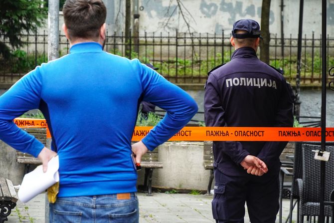 Pucnjava u školi u Beogradu, policijska traka, policija