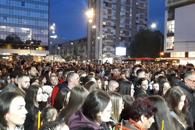 Niš počast žalost OŠ škola Vladislav Ribnikar