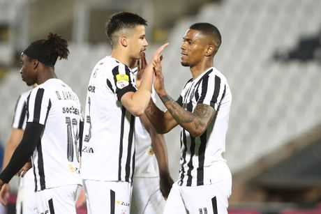 Rikardo Gomeš proslavlja gol, Partizan - Novi Pazar, 8.5.2023. Rikardo Gomeš proslavlja gol, Partizan - Novi Pazar, 8.5.2023.