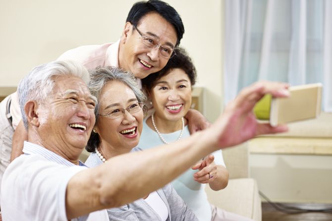 Japanci, selfi