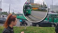 Sudar tramvaja i automobila kod TC "Ušće": Stvorila se ogromna gužva