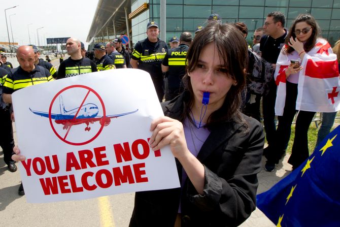 Gruzija Tbilisi protest demonstranti