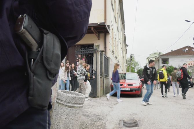 Bomba, dojava, Mašinsko-saobraćajna škola Čačak