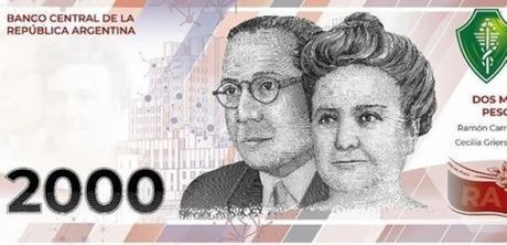 argentinska novčanica od 2.000 pezosa  Argentina 2.000 peso note
