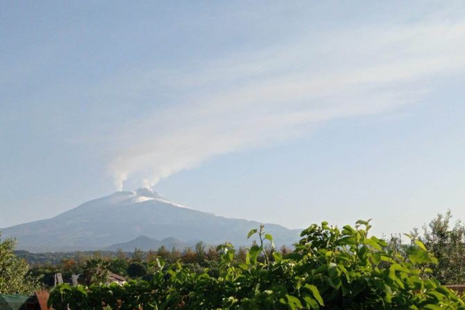 Katanija, vulkan, erupcija Etna