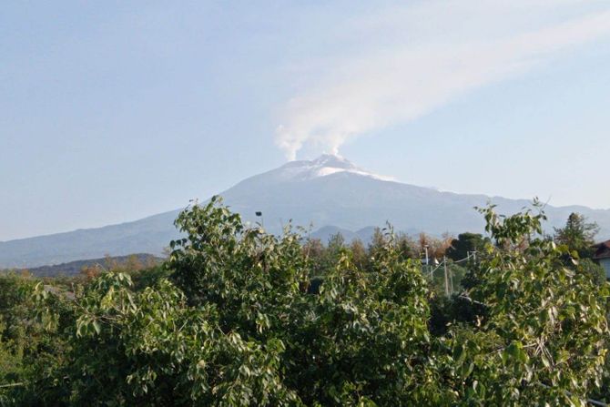 Katanija, vulkan, erupcija Etna