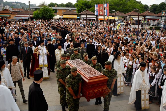 Litija, prenos mošti Svetog vladike Nikolaja, Vojska Srbije