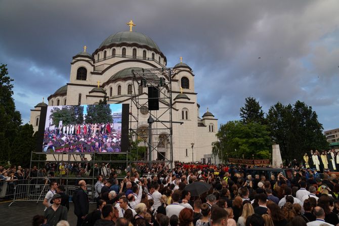 Spasovdanska litija Beograd 2023 Litija Spasovdan Moleban Hram Svetog Save