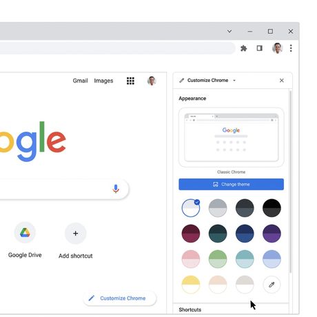 Google Chrome kastomizacija