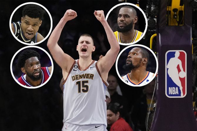 Nikola Jokić, Janis Adetokumbo, Lebron, Džoel Embid, kevin durent Nikola Jokić, Janis Adetokumbo, Lebron, Džoel Embid, kevin durent