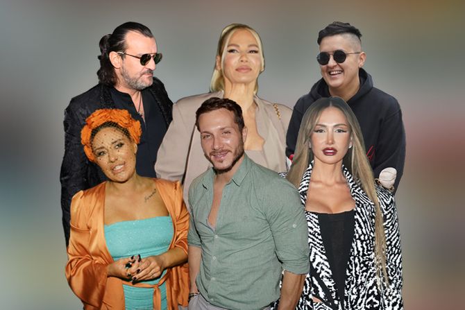 Aca Lukas, Ana Nikolić, Nataša Bekvalac, Saša Kovačević, Marija Šerifović i Emina Jahović Aca Lukas, Ana Nikolić, Nataša Bekvalac, Saša Kovačević, Marija Šerifović i Emina Jahović