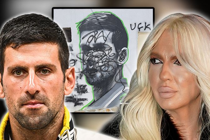 Novak Đoković Jelena Karleuša Mural