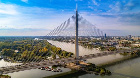 Reka Sava, Most na Adi, Sava, Beograd Reka Sava, Most na Adi, Sava, Beograd