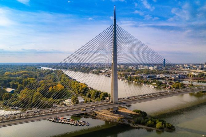 Reka Sava, Most na Adi, Sava, Beograd Reka Sava, Most na Adi, Sava, Beograd