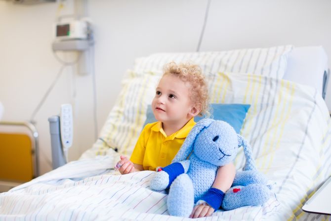 Toddler in a hospital Toddler in a hospital