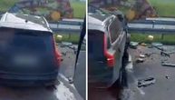 Car crashes into fence, parts scattered all around: Horrific accident on Novi Sad-Subotica highway