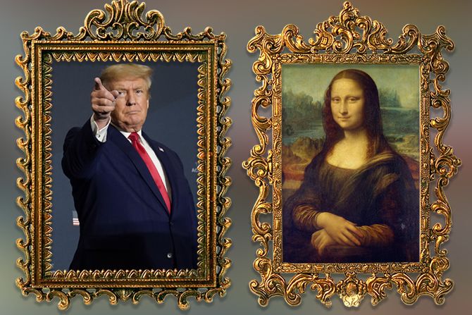 Donald Tramp i Mona Liza Donald Tramp i Mona Liza