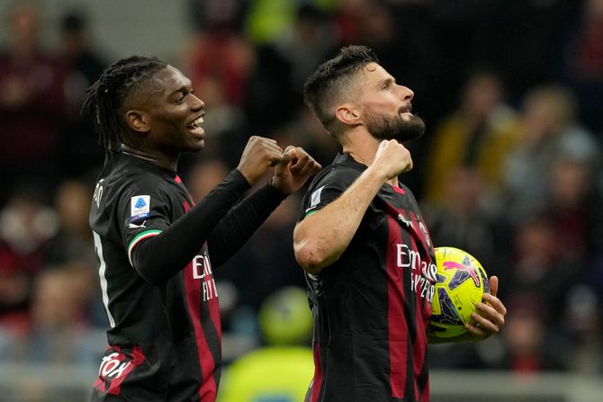 Rafael Leao i Olivije Žiru, FK Milan Rafael Leao i Olivije Žiru, FK Milan