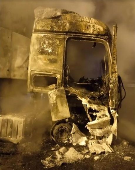 Kamion požar Bobovište na autoputu Beograd Niš