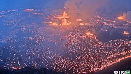 Kilauea vulkan erupcija Halemaʻumaʻu crater