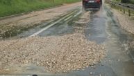 Kolaps na putu kod Užica: Obrušilo se na stotine kubika kamenja, kiša stvorila odron
