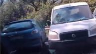 Nesreća na putu između Čerevića i Banoštora: Hauba automobila smrskana