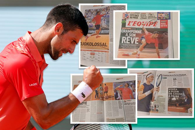 Novak Đoković štampa L'Ekip L'Équipe