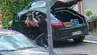 Objavljen snimak na kom se vidi kako Slobinu ženu bivši muž izvlači iz kola i baca na asfalt