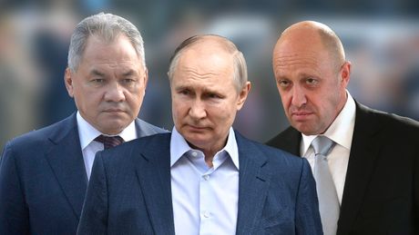 Vladimir Putin, Sergej Šojgu, Yevgeny Prigozhin, Jevgenij Prigožin