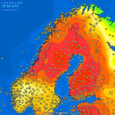 Vrlo visoke temperature na severu Skandinavije