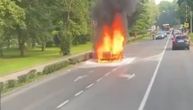 Car burns to a crisp on a Belgrade street