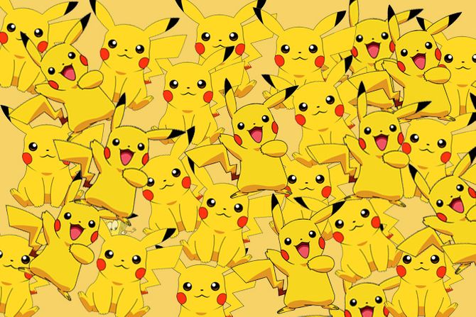 Pikachu i  Sunđer Bob skrivalica optička iluzija