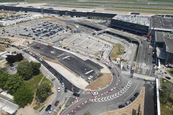 Aerodrom Nikola Tesla, parking i prilazi